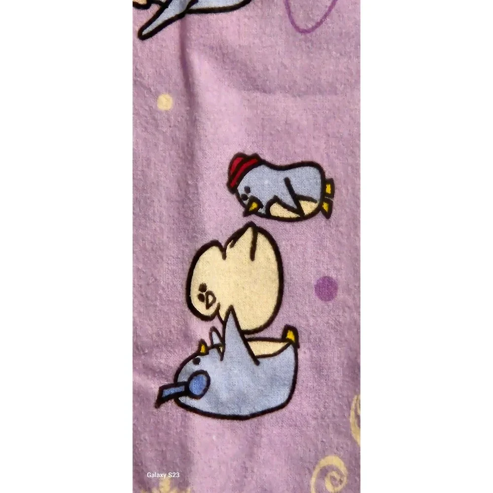 Vintage Pillowcases Flannel Do Your Room Purple‎ Penguin Print 100% Cotton